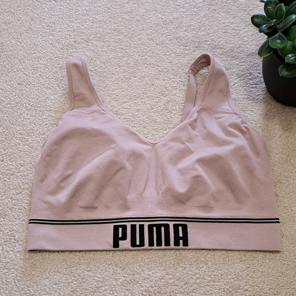 Puma Sports Bra Women's XL Pink Activewear Bra Medium Support - Picture 11 of 11